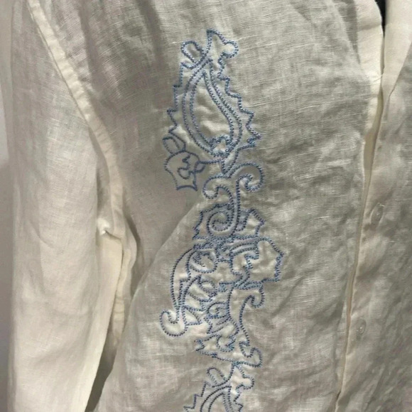 Bahia Sol | Long Sleeve Linen  Shirt - Picture 2 of 7